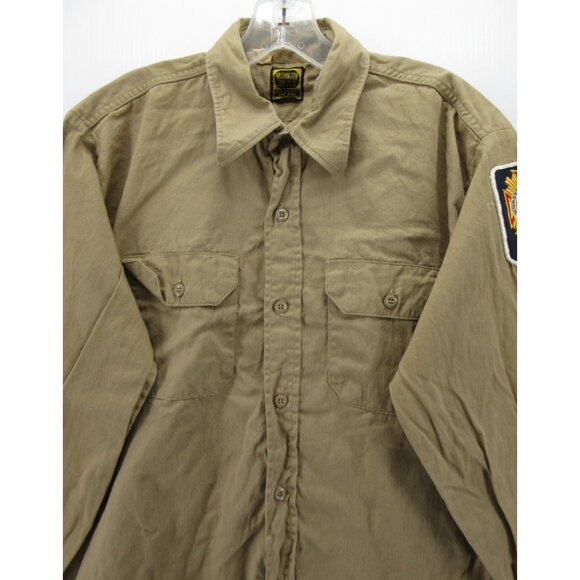 VINTAGE Washington Dee Cee Shirt 16 Sanforized 50s 60s Military Patch - Picture 2 of 11